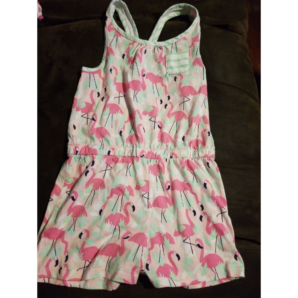 Gymboree fruit punch flamingo romper 10